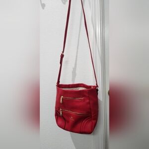 Juicy Couture Red Crossbody Bag with Gold Accents